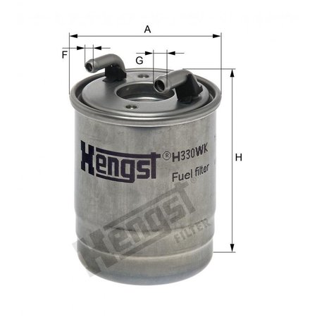 HENGST Fuel Filter, H330WK H330WK